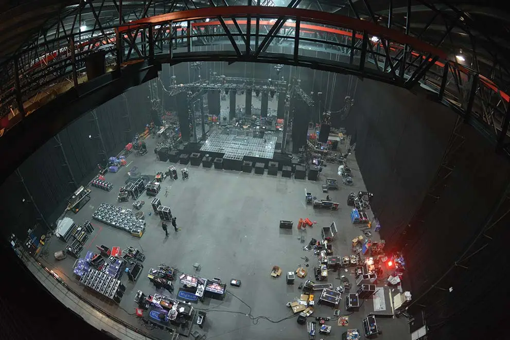Sound stage being setup