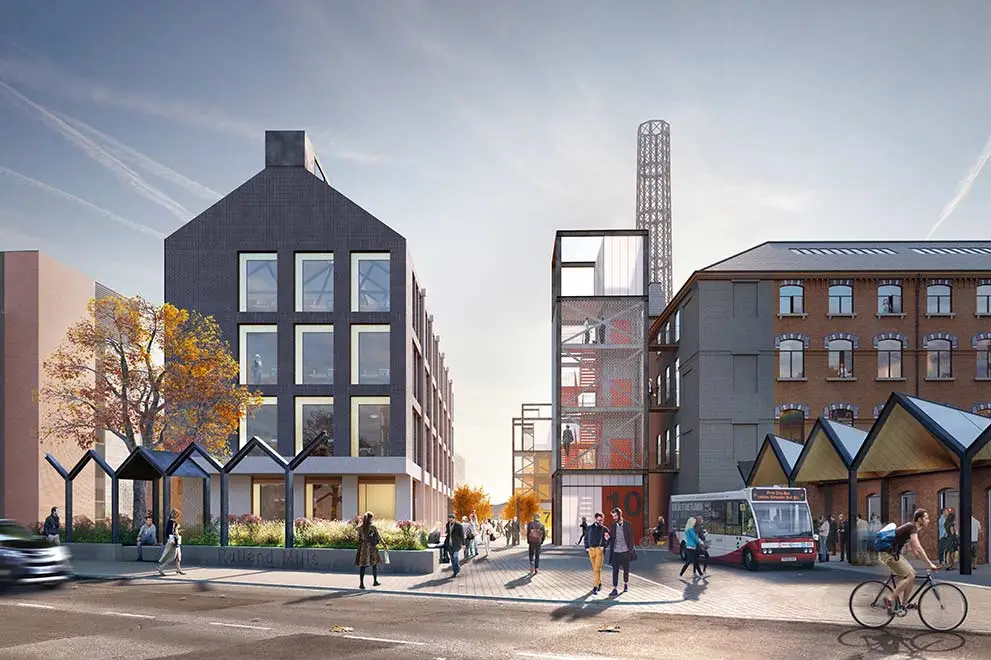Computer generated image of how Tileyard North will look